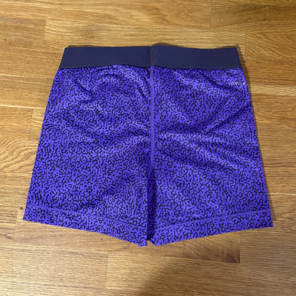 Nike Pro Purple and Pink Patterned Shorts - Picture 2 of 2